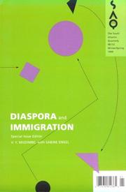 Cover of: Diaspora and Immigration: A Special Issue of South Atlantic Quarterly