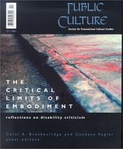 Cover of: The Critical Limits of Embodiment: Reflections on Disability Criticism (Public Culture)
