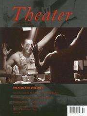 Cover of: Theater and Violence (A Special Issue of Theater)