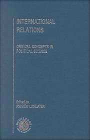 Cover of: International relations: critical concepts in political science