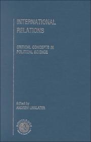 Cover of: International relations by edited by Andrew Linklater.