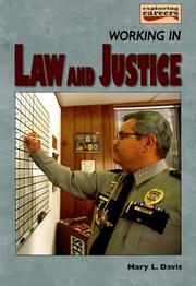 Cover of: Working in law and justice
