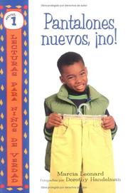 Cover of: Pantalones Nuevos, No!/no New Pants by Marcia Leonard