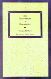 Cover of: The foundations of knowledge by Timothy J. McGrew
