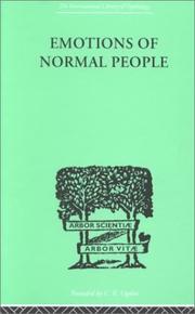 Cover of: Emotions of Normal People by WILLIA MARSTON