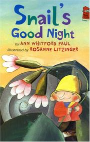 Cover of: Snail's Good Night (Holiday House Reader)
