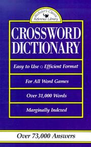 Cover of: Crossword Dictionary