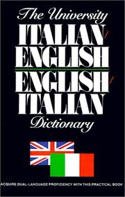 Cover of: The University Italian-English English-Italian Dictionary