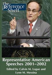 Cover of: Representative American Speeches 2001-2002 (Reference Shelf)