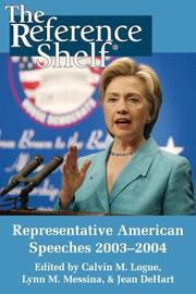 Cover of: Representative American Speeches 2003-2004 (Reference Shelf)