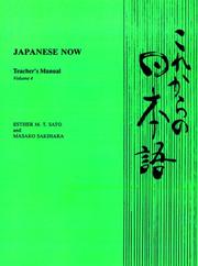 Cover of: Japanese Now | Esther M. T. Sato