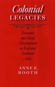 Cover of: Colonial Legacies by Anne E. Booth