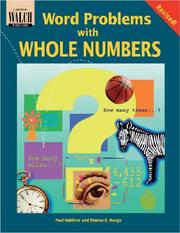 Cover of: Word Problems With Whole Numbers (Word Problems) by Paul R. Robbins, Sharon K. Hauge