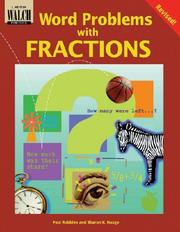 Cover of: Word Problems With Fractions (Word Problems Series Ser) by Paul R. Robbins