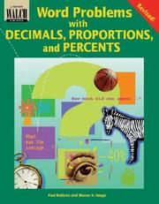 Cover of: Word Problems With Decimals, Proportions, And Percents (Word Problems Series Ser)