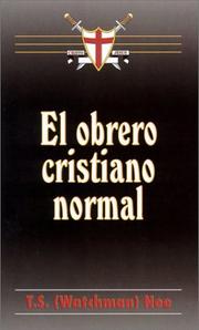 Cover of: Obrero cristiano normal, El by Watchman Nee