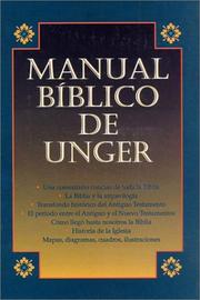 Cover of: Manual biblico de Unger by Merrill F. Unger, Merrill F. Unger