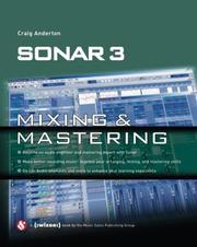 Cover of: Sonar 3 by Craig Anderton