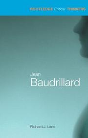 Jean Baudrillard by Lane, Richard J.