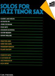 Cover of: Solos for Jazz Tenor Sax (All That Jazz)
