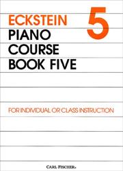 Cover of: Eckstein Piano Course, Book 5
