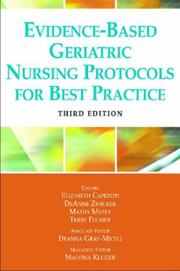 Evidence-based geriatric nursing protocols for best practice