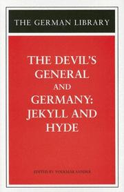 Cover of: The Devil's General/ Germany by Carl Zuckmayer, Sebastian Haffner, Ingrid Komar, Virginia Wurdak, Wilfrid David