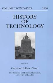 Cover of: History of Technology 2000 (History of Technology) by Graham Hollister-Short