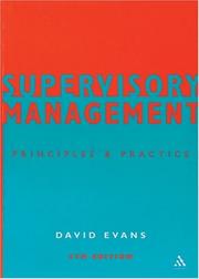 Cover of: Supervisory Management by David Evans, David Evans