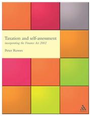 Cover of: Taxation and Self-Assessment by Peter Rowes