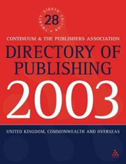 Cover of: Directory of Publishing 2003: United Kingdom Commonwealth and Overseas (Directory of Publishing, 2003)