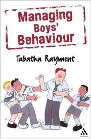 Managing Boys' Behaviour by Tabatha Rayment