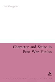 Cover of: Character And Satire in Postwar Fiction (Literary Studies)