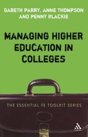 Cover of: Managing Higher Education in Colleges (Essential Fe Toolkit)