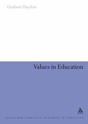 Cover of: Values in Education (Continuum Studies in Research in Education)