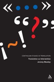 Cover of: Translation as Intervention (Continuum Studies in Translation)