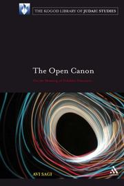 Cover of: Open Canon by Avi Sagi, Avi Sagi