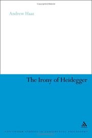 Cover of: Irony of Heidegger (Continuum Studies in Continental Philosophy)