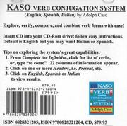 Cover of: Kaso Verb Conjugation System