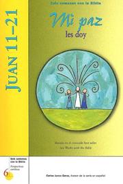 Cover of: Juan 11-21: Mi Paz Les Doy (Six Weeks with the Bible)