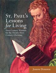 Cover of: St Paul's Lessons for Living: First-century Wisdom for the Twenty-first Century Christian