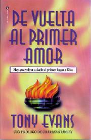 Cover of: de Vuelta al Primer Amor by Tony Evans