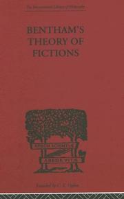 Cover of: Bentham's Theory of Fictions (International Library of Philosophy)