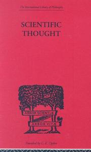 Cover of: SCIENTIFIC THOUGHT (International Library of Philosophy)