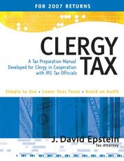 Cover of: Clergy Tax by J. David Epstein