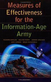 Cover of: Measures of Effectiveness for the Information-Age Army by Richard Darilek, Richard Darilek