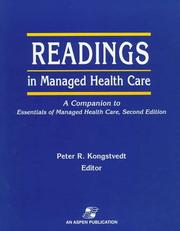 Cover of: Readings in Managed Health Care by Peter R. Kongstvedt