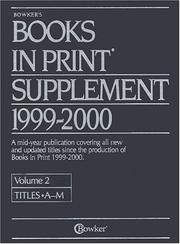 Cover of: Books in Print Supplement 1999-2000 (Books in Print Supplement)