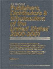 Cover of: Publishers, Distributers & Wholesalers of the United States 2000-2001 (Publishers, Distributors, and Wholesalers of the United States)