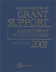 Cover of: Annual Register of Grant Support 2001 by R R Bowker Company